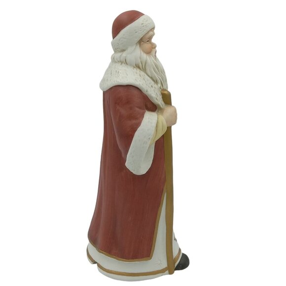 Vintage Ceramic Santa in Red Cloak Staff, Drum, Horse and Doll CRI Taiwan 1987 - Picture 2 of 7